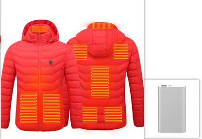 New Heated Jacket Coat USB Electric Jacket Cotton Coat Heating Thermal Clothing Heating Vest Men's Clothing Winter