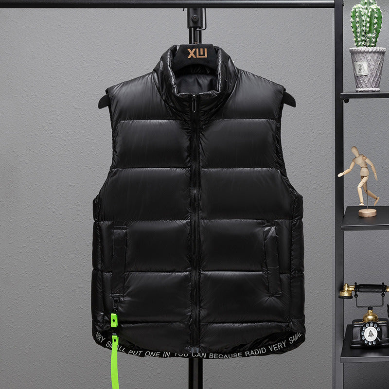 Cotton vest male autumn winter new shoulder back