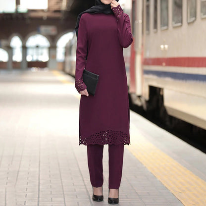 Muslim women suit abaya suit