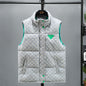 Embroidered Cotton Vest Men Winter Men New Stand Collar Cotton Vest Cotton Workwear