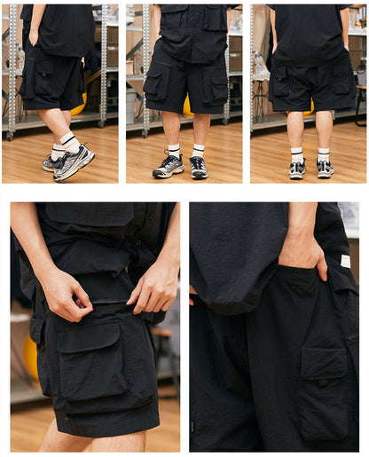 Men's Fashion Retro Casual Functional Workwear Shorts