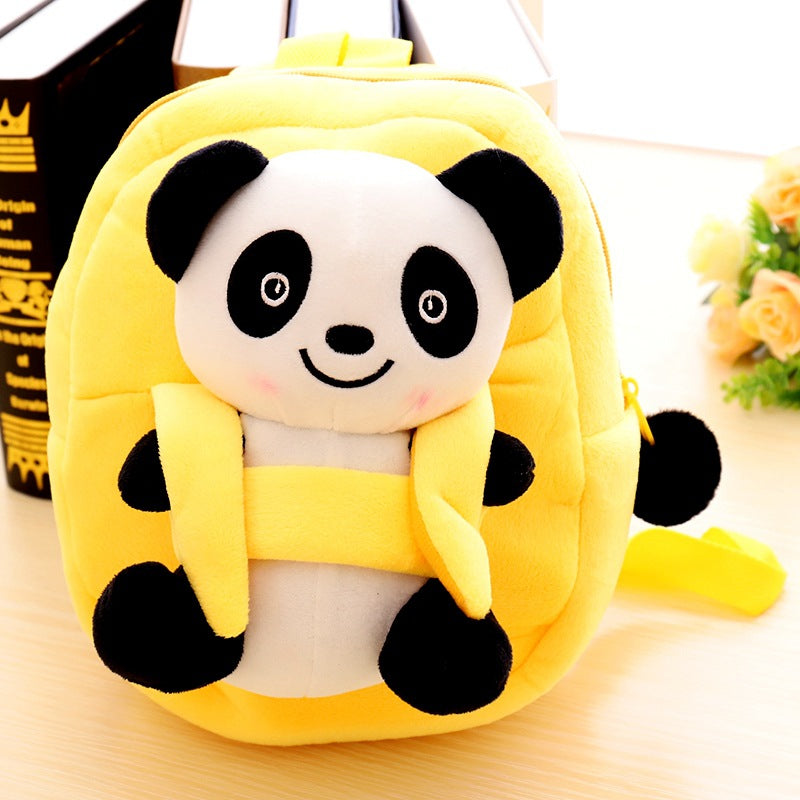 Cartoon Panda Plush School Bag for Kids