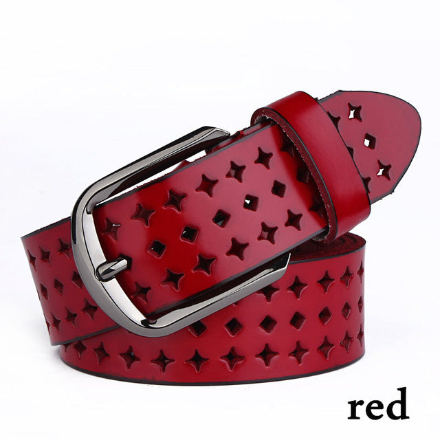 Belt with pin buckle