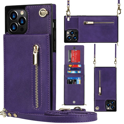 Mobile phone pocket with zipper for hanging