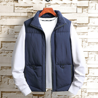 Autumn men's casual cotton vest warm