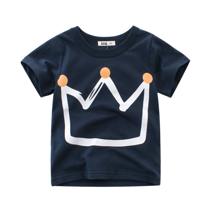 Children's Wear 2024 Summer New Korean Children's Boy Cotton T-shirt Men's Treasure In Children's Short Sleeves