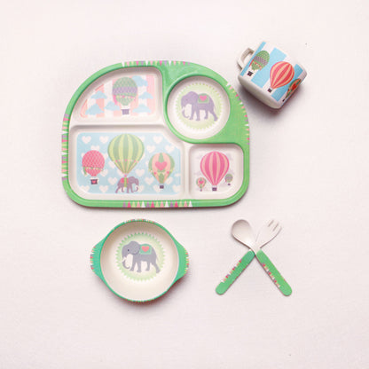 Children's tableware made of bamboo fibre