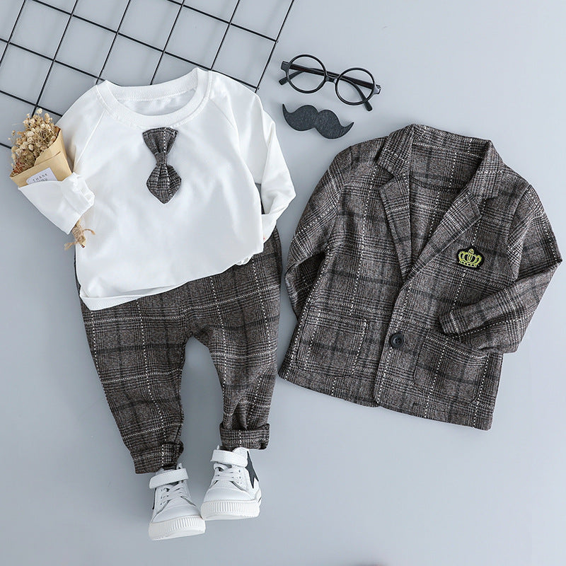 British small suit children's suit three-piece gentleman suit