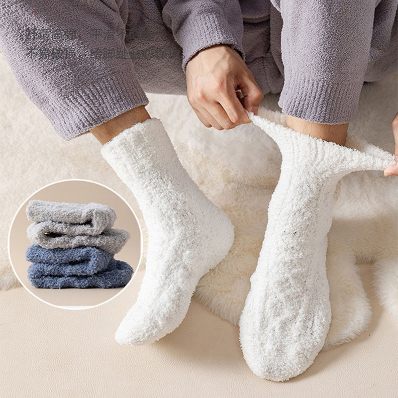 Winter Warme Fuzzy Coral Fleece Socken Frauen Männer Samt Verdickt Zuhause Schlafende Bodens ocken