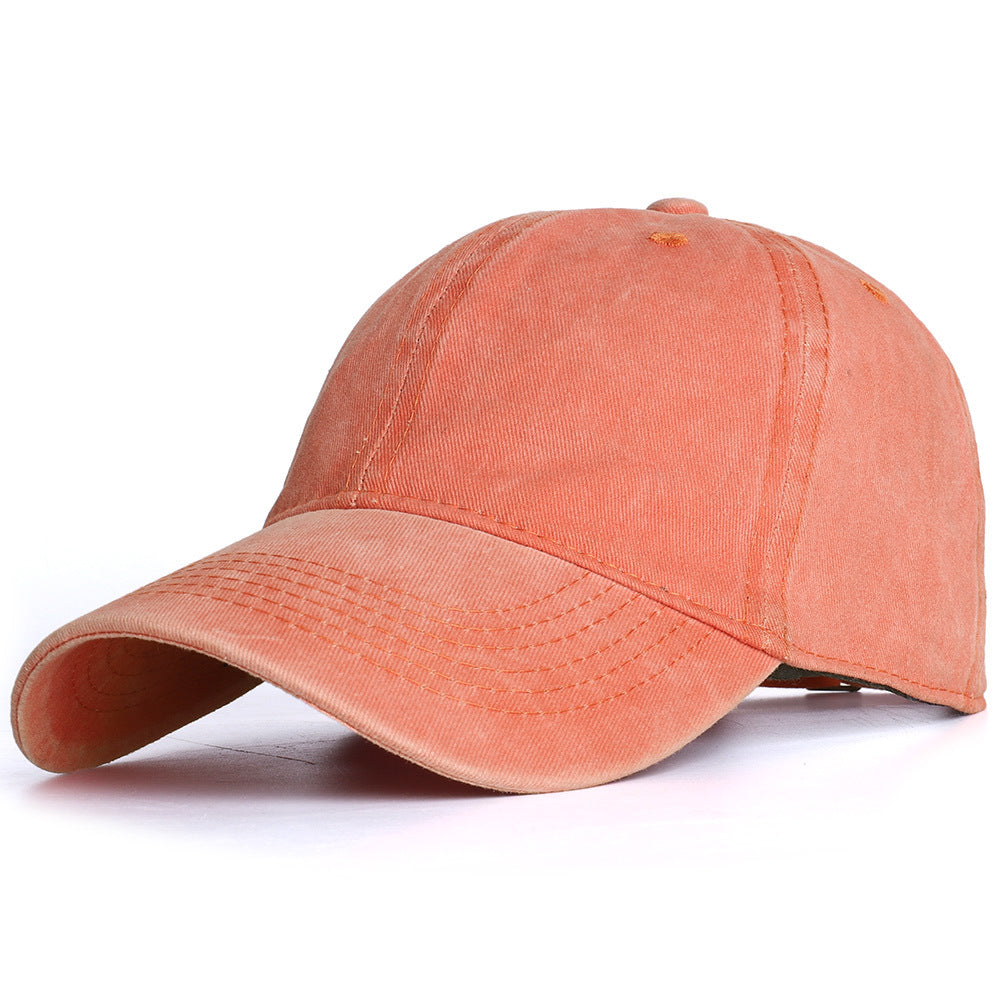 Washed baseball caps for men and women outdoor distressed sun hats simple caps