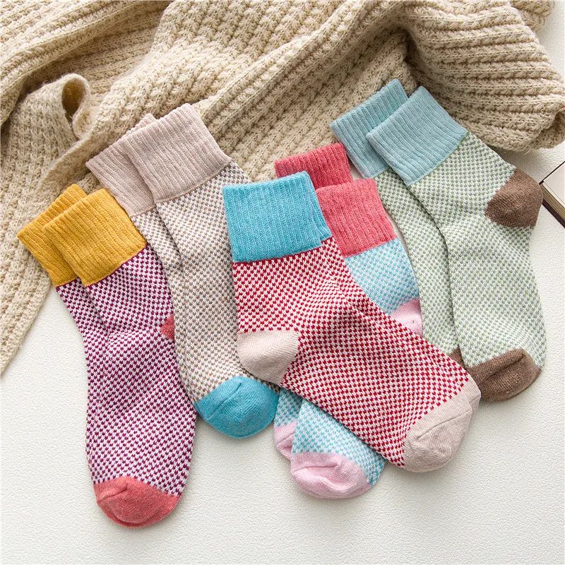 Verdickte Damen-Wintersocken aus warmer Kaninchenwolle für Mädchen