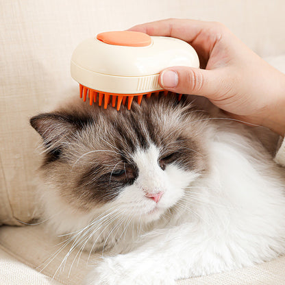 Steamy Katzenbürste Katzen- und Hundepflegekamm elektrische selbstreinigende Dampf-Katzenbürste für Massage Avocado-Form Haustierspray Katzenpflege