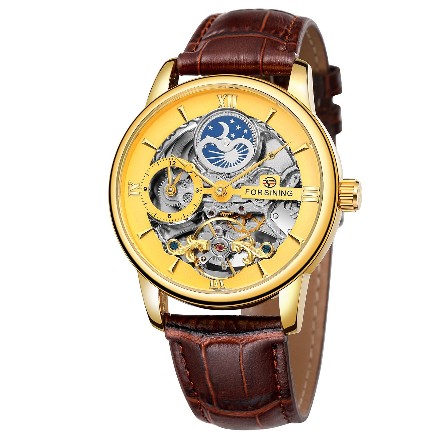 Lässige Hollow Moon automatische mechanische Uhr