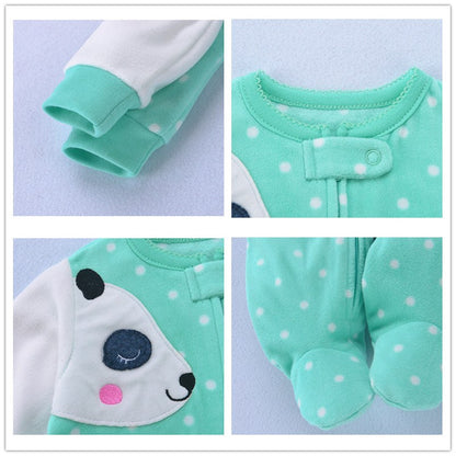 Frühling Baby Mädchen Kleidung Kinder Weiche Fleece Strampler Kinder