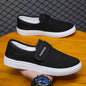 Men's canvas flat shoes casual sneakers with velcro