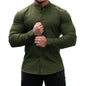 Solid color sports casual shirt for men