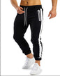 Trendy current running fitness sports pants for men with side contrast color velcro fastening