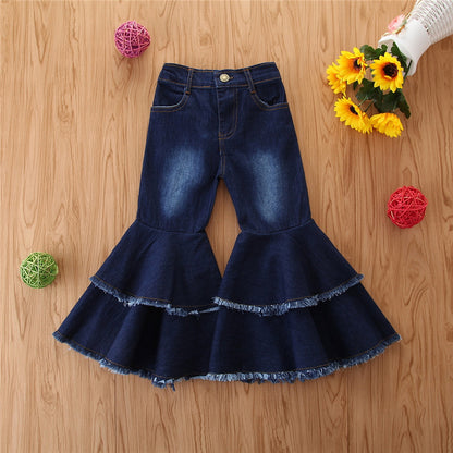 Jeans mit weitem Bein für Mädchen und Kinder Schlaghose