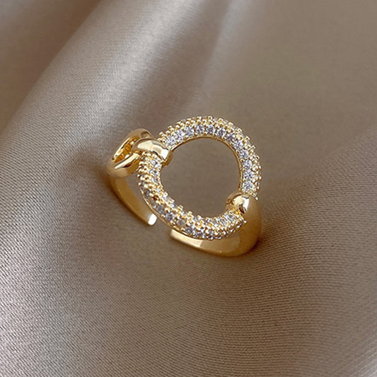 Neue Klassische Zirkon Kreis Ring Für Frau Sexy Finger Zubehör Mode Koreanischen Schmuck Hochzeit Party Ungewöhnliche Ringe