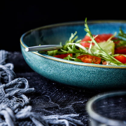 Deep plate made of ceramic round dinner plate soup plate