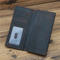 Retro wallet made of pure first layer cowhide leather