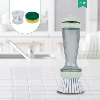 Pot brush, dishwashing brush, dishwashing brush with soap dispenser for dishes, kitchen sink, pot and pan