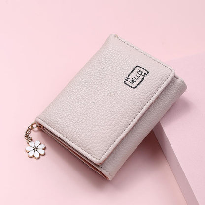 Simple foldable cute zero wallet for women