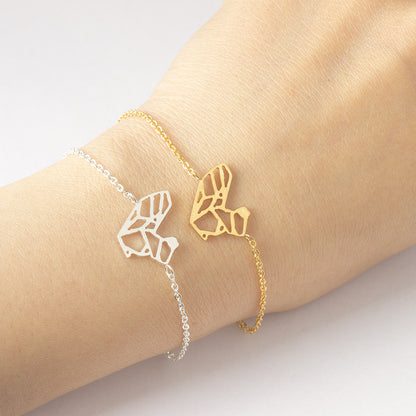 Gold squirrel women's jewelry Origami squirrel bracelet women's bracelet