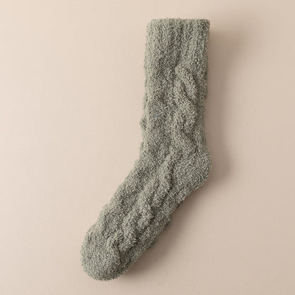 Winter Warme Fuzzy Coral Fleece Socken Frauen Männer Samt Verdickt Zuhause Schlafende Bodens ocken