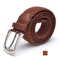 Unisex braided elastic belt stretch belt canvas belt student belt