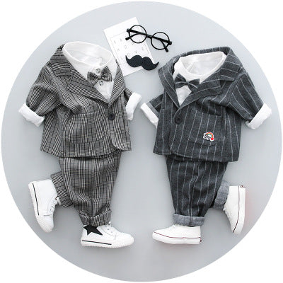 Autumn children's suit three-piece children's suit suit Korean version of the small suit factory wholesale boy suit