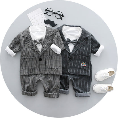 Autumn children's suit three-piece children's suit suit Korean version of the small suit factory wholesale boy suit