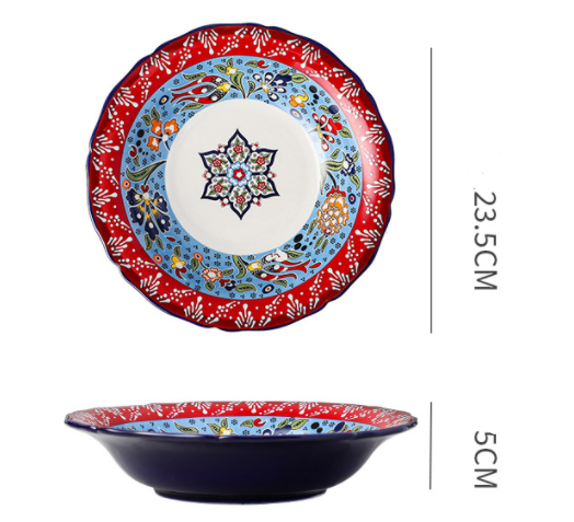 Underglaze ceramic tableware Bohemian household tableware