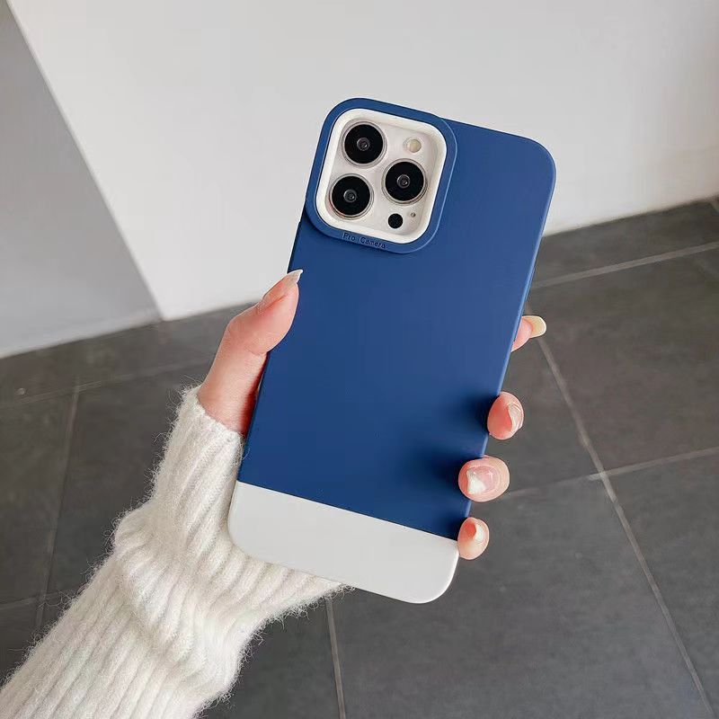 Simple color contrast phone cases for men and women