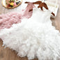 Autumn And Winter Explosions Hollow Children Skirt Lace Long-sleeved Girl White Princess Dress Irregular Dress