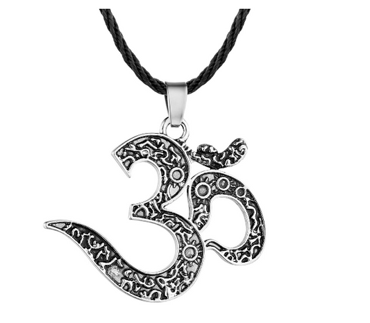 OM Halskette Ohm Schmuck OM Charme Yoga Schmuck Frauen Silber Ethnische Halskette Meditation Yoga Schmuck Bijoux Femme