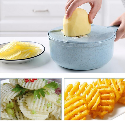 8 in 1 Mandoline Slicer Vegetable Cutter Potato Peeler Carrot Onion Grater with Strainer Vegetable Cutter Kitchen Accessories