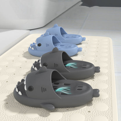 Shark Slippers with Drain Holes, Shower Shoes for Women Quick Dry Eva Pool Shark Slides Beach Sandals with Drain Holes