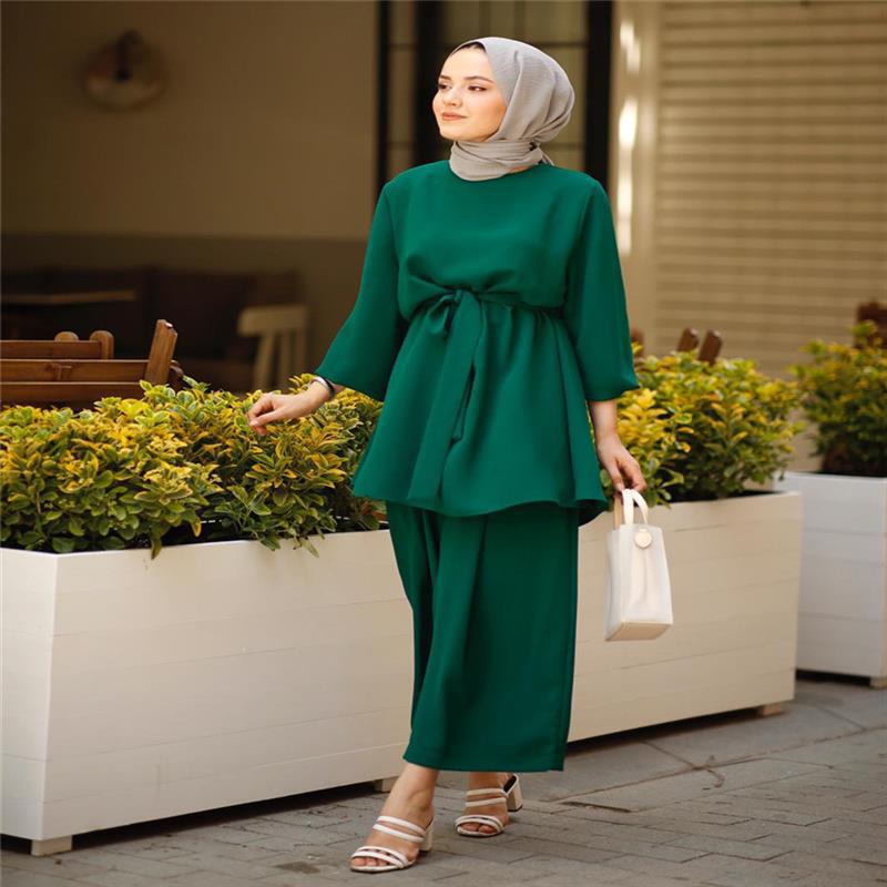 Mubarek Zweiteilige muslimische Sets Abaya Türkei Hijab Kleid Kaftan