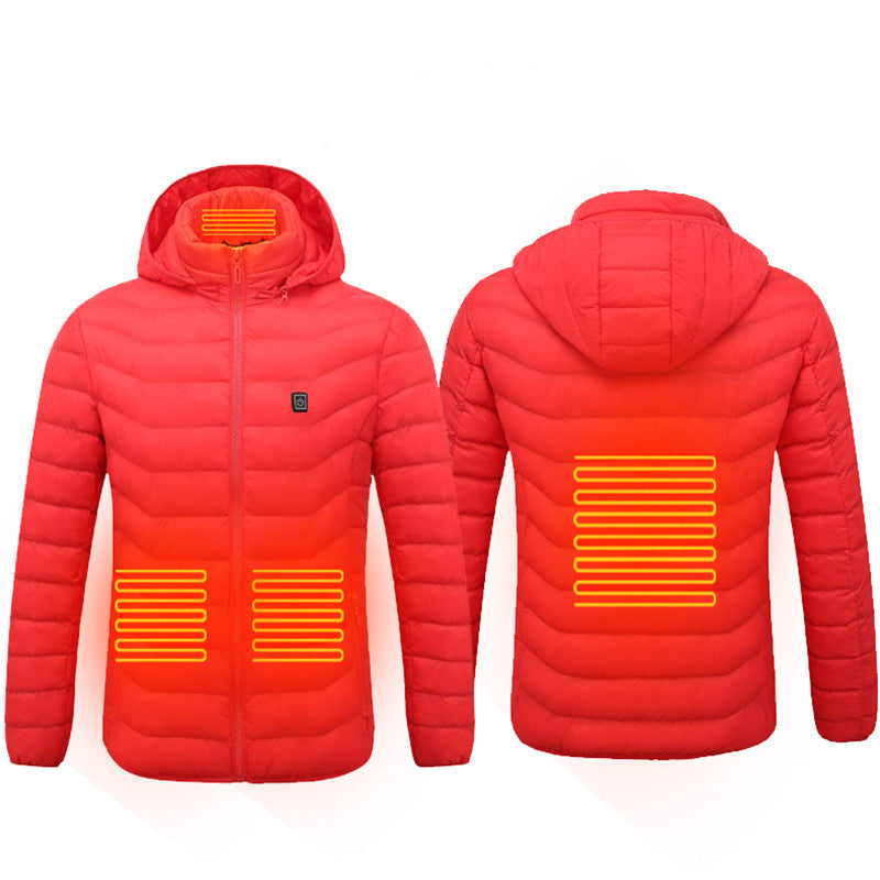 New Heated Jacket Coat USB Electric Jacket Cotton Coat Heating Thermal Clothing Heating Vest Men's Clothing Winter