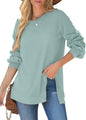 Women's sweater with side slit