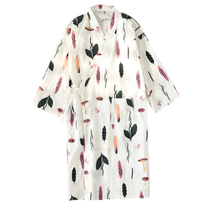 Kimono bathrobe nightdress made of gauze