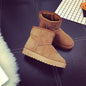 Snow boots winter faux fur women's shoes