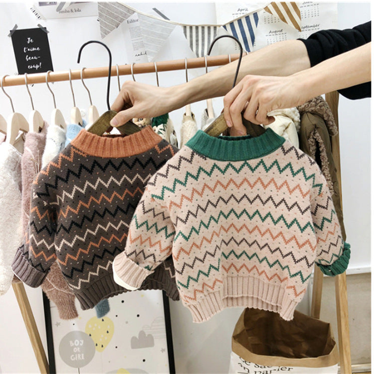 Korean version of children's clothing men's and women's baby sweaters