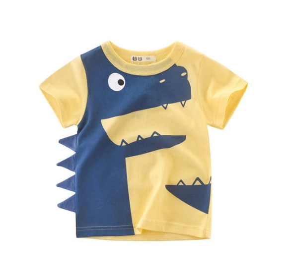 Children's Wear 2024 Summer New Korean Children's Boy Cotton T-shirt Men's Treasure In Children's Short Sleeves