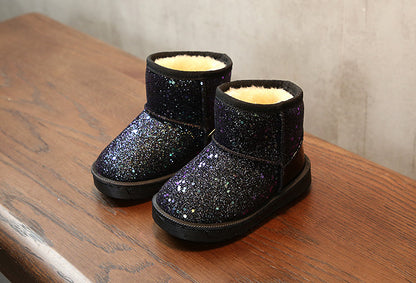 Children's snow boots with sequins