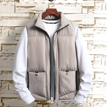 Autumn men's casual cotton vest warm