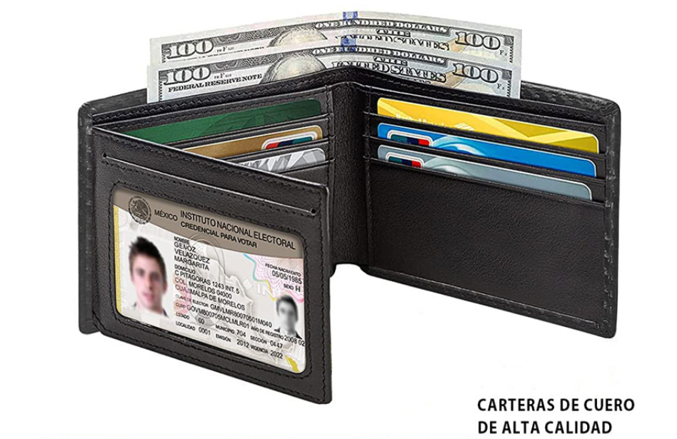 Antimagnetic thin wallet for men special carbon fiber dollar wallet with multiple card slots