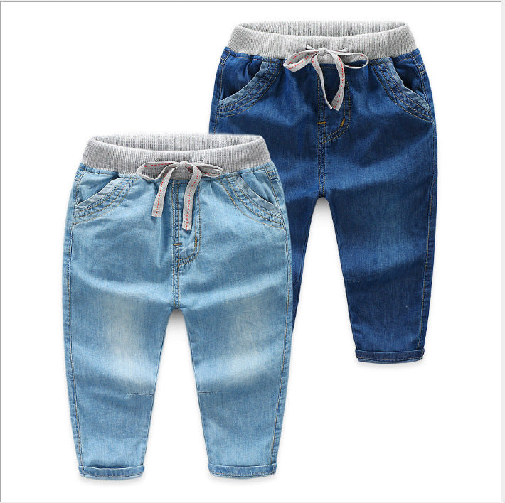 Soft skinny jeans for boys Tencel pants Kids mosquito pants