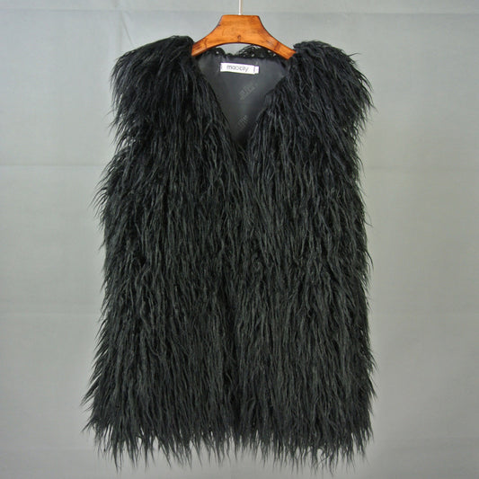 Warm vest women's vest coat medium length